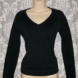 Zara Black V Neck Sweater Size M